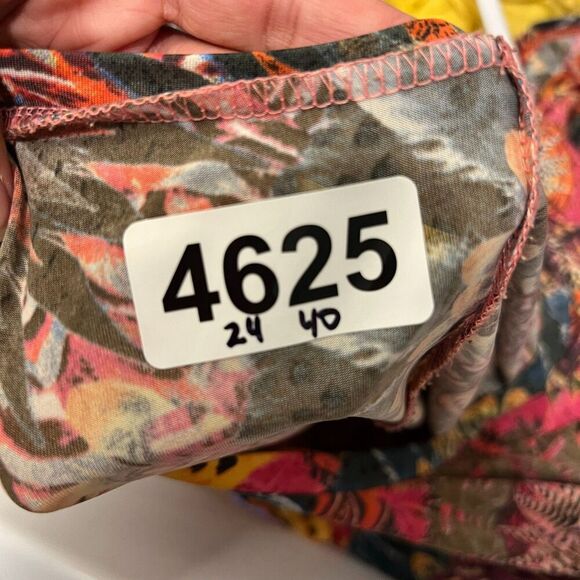 Swim Coverup Multicolor Trapeze & Swing Dress Lantern Scoop Neck Pullover Flare - Picture 5 of 13